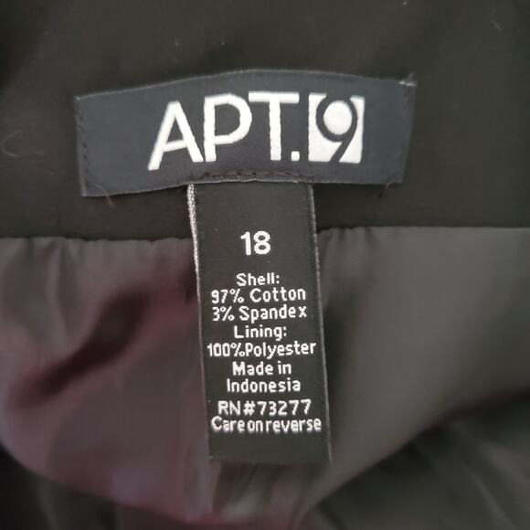 Apt. 9 Black Tie Mini Pencil Skirt Size 18 - Picture 5 of 6